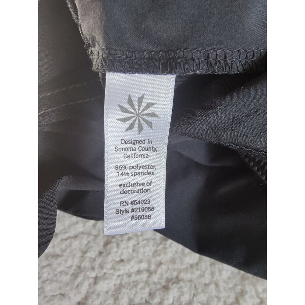Athleta Black Flare Skort Shorts W Key Pocket Mid Rise 8P Waist 30 - Picture 6 of 7